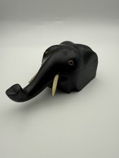 Vintage Carved Wooden Elephant