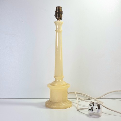 Large white onyx table lamp - onyx,