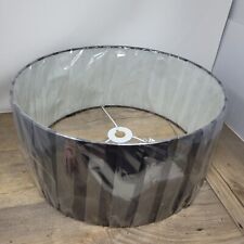 B&Q Lights Collection Mono Black Fabric Drum Shade New 420 X (H) 210mm