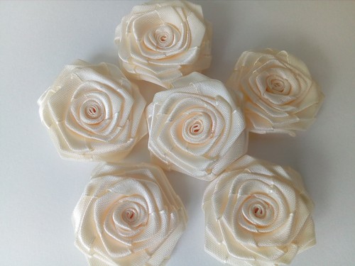 Handmade ribbon roses - handmade,