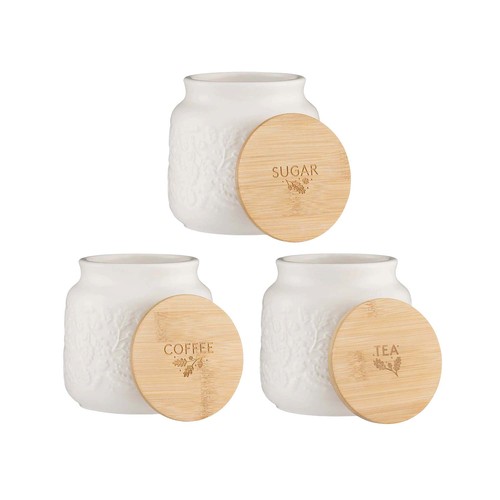 Storage jar set stoneware - storage,