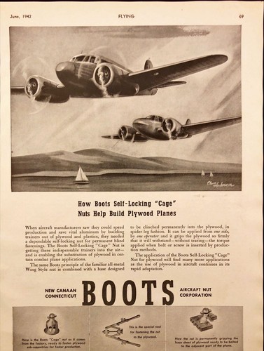 1942 boots aircraft nuts wwii - boots,