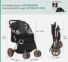 Foldable Pet Stroller with