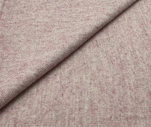 Pink white mixed wool - white, fabric