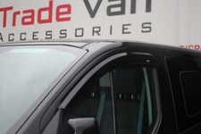 FORD TRANSIT CUSTOM WIND DEFLECTORS RAIN VISORS DARK TINTED 2012-18 Set of 2