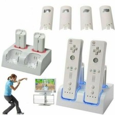 For Wii Controller Charger Station Dock and 2-4pcs Rechargeable Batteries Pack