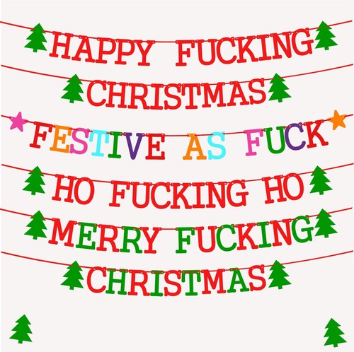 Rude merry christmas - , banner