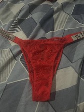 Laced womens victoria secret red underwear 