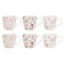 Strawberry Floral Mug Set of 6
