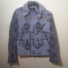 Pendleton x Opening Ceremony Wool Jacket Grey Navajo Aztec Print Size S USA Made