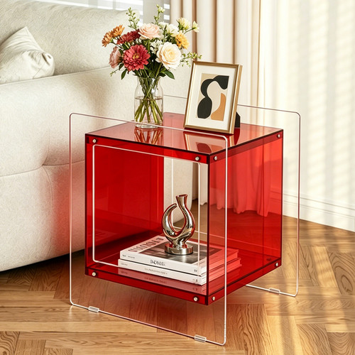 Acrylic nightstand side table - acrylic,