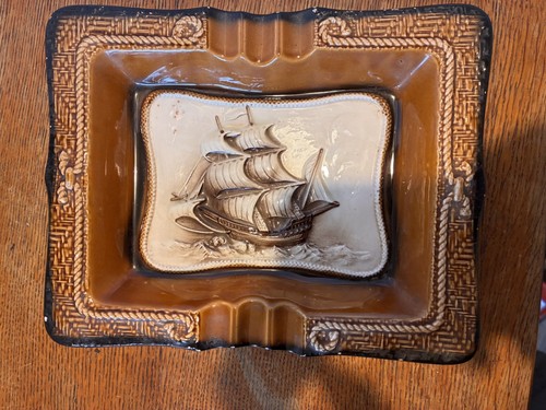 Antique ashtray nautical boat - ashtray,
