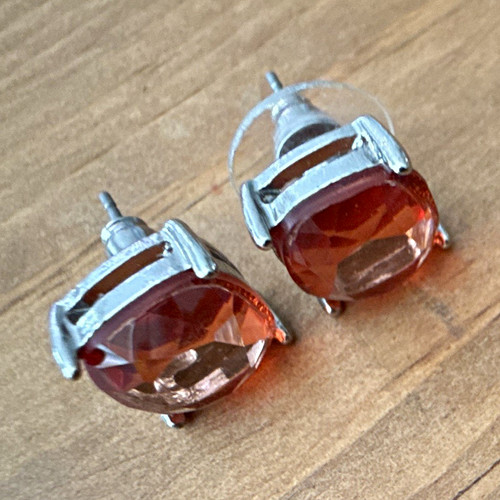 Silver tone orange - orange, cushion