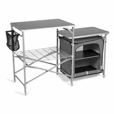 Kampa Commander Field Camping Kitchen Cooker Unit Stand with Storage Cupboard