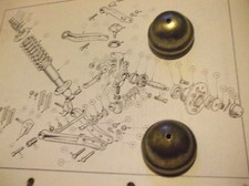 (x2) TVR 1600M 2500M 3000M M Series Taimar    FRONT GREASE CAPS  (1972- 79)