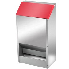 Uimoso Galvanized Poultry Feeder Chicken Feeder No Waste 50 lbs Metal Feeder