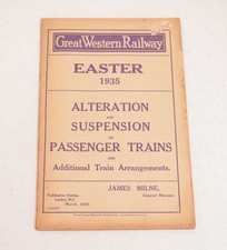 Railway Timetable GWR
