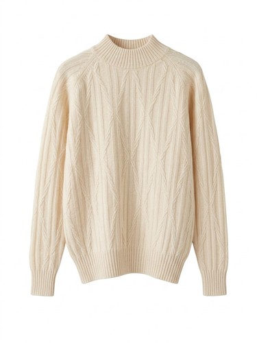 Pure wool cable knit pullover - pure,