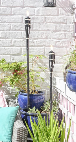 Black 113cm bamboo garden - 6x,