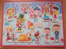 THE MAGIC ROUNDABOUT VINTAGE WOODEN JIGSAW PUZZLE,  1971,  IN GOOD CONDITION