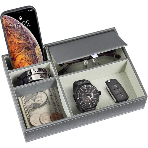 Men valet tray faux leather - men's,