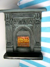 DOLLS HOUSE, FIREPLACE, 12TH, CORNER DESIGN, FIRE, ORNATE, PUB, SALE