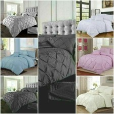 EGYPTIAN COTTON Mix PINTUCK DUVET COVER SET BEDDING SETS DOUBLE KING SUPER KING