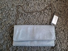 Etui Bag Vintage Leather Blue/grey With Tags Rrp £42