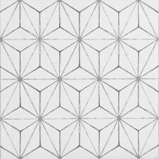 Peel & Stick Vinyl Floor Tiles 9pcs Kikko Marble Moroccan Floral Pattern FloorPo