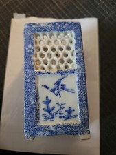 Rare Chinese Porcelain  Pierced Vase /Brush Pot/ Cricket Cage w. Cranes