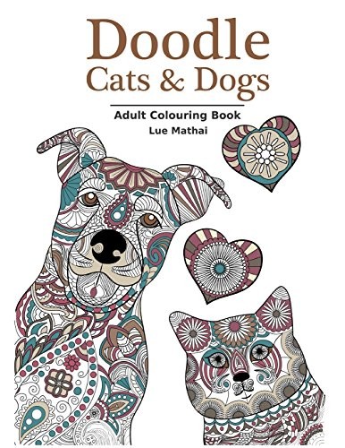 Doodle cats dogs adult - doodle,