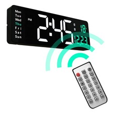 Digital Large Wall Clock LED Desk Clock with Date/Time/Temp Countdown Clock