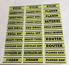 Ryobi  tool box stickers X 30