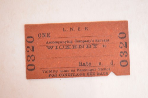 Railway ticket lner one - ticket,