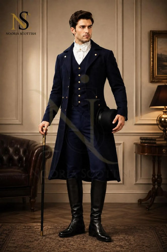 Custom navy regency tailcoat - navy,