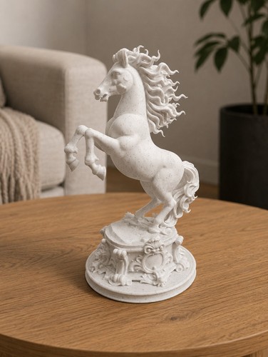 Rearing horse statue ornate - horse,