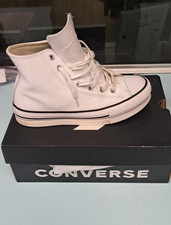 Converse Youth EVA Lift Platform Shoe white leather with box size 3 H9
