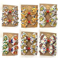 Pudsey Hair Bow Clip/ Bobbles Girls Baby Toddler Ponytail Accessories Bows