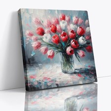Vase Multi Colour Tulips