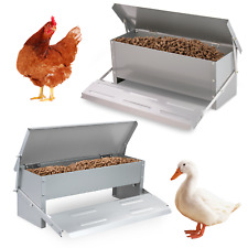 AUTO CHICKEN TREADLE FEEDER POULTRY FOOD BOWL HEN DUCK QUAIL FEED 5KG 10KG