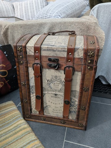 Decorative wooden chest - decorative,