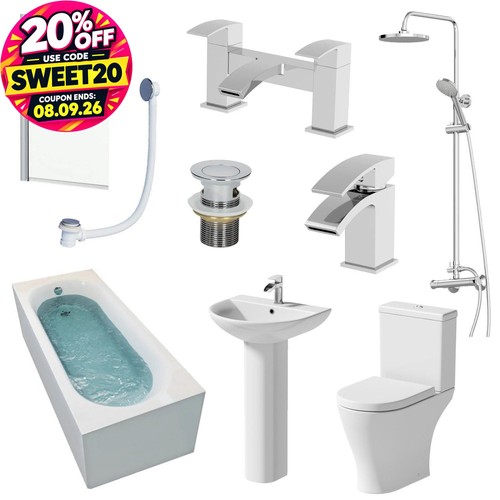 Bathroom suite 1700mm single - bathroom,