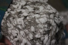 white/ light brown mini pompom