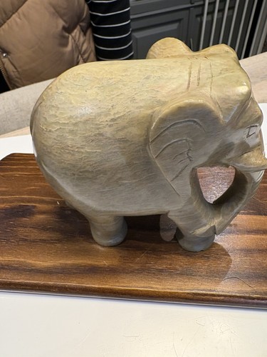 Soapstone elephant figurine - elephant,