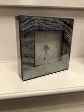 Glass Clock Attractive Mirror Edged Clock Working 15cm x 15cm x 5 cm