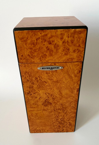 Silver match cigar humidor - silver,