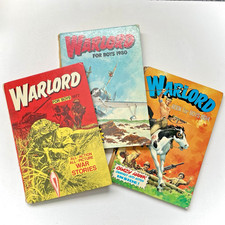 Bundle Warlord for Boys Annuals | Unclipped Vintage Hardback Books 1977,1980,84