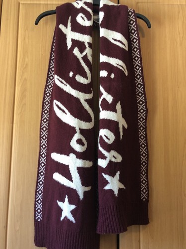 Hollister scarf red and white - red,