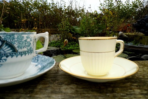 Cup saucer antique - cup, minton