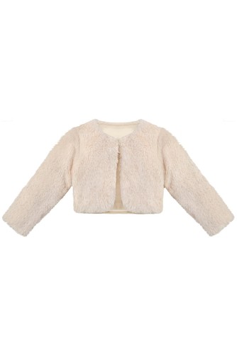 Girls faux fur shrug cozy - fur,